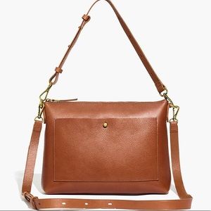 MADEWELL The Transport Leather Shoulder Crossbody Bag in English Saddle